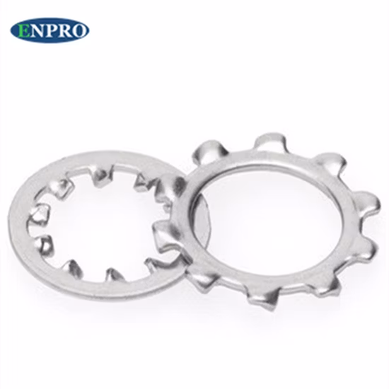 Idropulitrice DIN6798, rondella dentata esterna in metallo in acciaio inossidabile