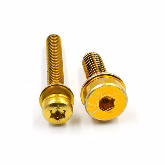 Viti a macchina con rondella di sicurezza esagonale esagonale M4 M6 M8 in ottone per vendita diretta del produttore